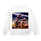 Bikers' Galleryのチャンピオンライド：モトクロスアクション Crew Neck Sweatshirt