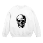 髑髏と骨のシンプルスカル Crew Neck Sweatshirt