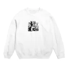 harumama04のシンプルにかわいいウサギのグッズ Crew Neck Sweatshirt