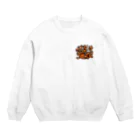 carl-carlのオレンジドラゴン Crew Neck Sweatshirt