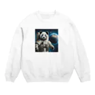 ことまるの宇宙飛行士パンダ Crew Neck Sweatshirt