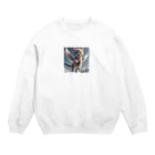 キュート＆クールの飛べたニャン Crew Neck Sweatshirt