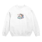 りのショップのゆるかわネコグッズ Crew Neck Sweatshirt