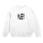 お仕事行きますかねの愛犬とお散歩 Crew Neck Sweatshirt