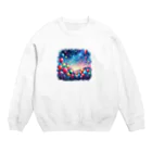 momonekokoのカラフルな風船が浮かぶ風景 Crew Neck Sweatshirt