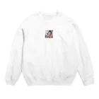 ithukushima09のネコとの出会い Crew Neck Sweatshirt