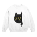 chicodeza by suzuriの覗き猫 Crew Neck Sweatshirt