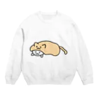 Riranaのネコ、かぶってます。（文字なし） Crew Neck Sweatshirt