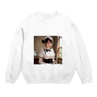 オリジナルグッズショップ KIJITORAのメイドさん Crew Neck Sweatshirt