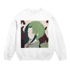 Riollaの緑の女の子 Crew Neck Sweatshirt