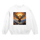 タカヤマ・サイトの神々しい鷹・シンボルマーク2 Crew Neck Sweatshirt