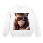 yos-1292583のねこニコばん Crew Neck Sweatshirt