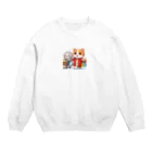 アミュペンのかわいい猫ちゃんと一緒にお買い物🐱💼  Crew Neck Sweatshirt