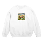 Rei_sellの駆けるキツネ Crew Neck Sweatshirt