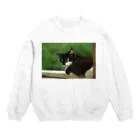 horidesuの振り向くネコ Crew Neck Sweatshirt