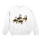 くまくまー。のうさぎの授業中 Crew Neck Sweatshirt