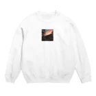 chachamaaruの夕陽が山々にそそぐ美しい光 Crew Neck Sweatshirt