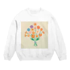 ひちゃんのお絵描きのお絵描き花束 Crew Neck Sweatshirt