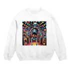 nao-tommyの音楽でノリノリの骸骨 Crew Neck Sweatshirt