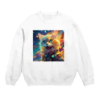 ねこ達と一緒のいかしたねこちゃん Crew Neck Sweatshirt