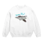 ゆるい生き物イラストグッズの飛んでるエゾモモンガ Crew Neck Sweatshirt