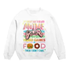 World_Teesのアニメ ビデオゲーム フード - アニメ愛好家へのギフトアイデア 女の子 男の子 Crew Neck Sweatshirt