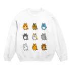 hiropo3のねこズ Crew Neck Sweatshirt