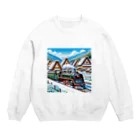 チェリモヤの機関車が日本を走る Crew Neck Sweatshirt