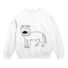 kiddingrOOmの袋かぶり猫・キャットフード Crew Neck Sweatshirt