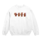 atelier_lapislazuliのくまはにわ4（うしろ） Crew Neck Sweatshirt