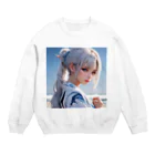 スカ次郎ショップの白髪和服美女シリーズ0001 Crew Neck Sweatshirt