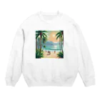 Paradise ExploreのPalm Breeze Bliss Crew Neck Sweatshirt