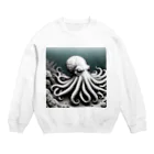 Deep_Seaのオクトパス Crew Neck Sweatshirt