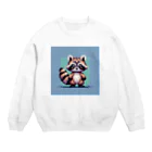 himajinseijin01のドット絵アライグマちゃんTシャツサイズ Crew Neck Sweatshirt