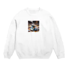 OTIRUBUTUBUTUのつめたい？あったかい？コーヒー Crew Neck Sweatshirt