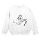 エリンギショップの煽るロバさん Crew Neck Sweatshirt