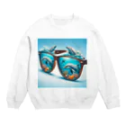 れいのイルカの視界：海の楽園を映すサングラス Crew Neck Sweatshirt