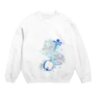 綾錦工房 りこりすの三味線 -雪月花-【月下美人】 Crew Neck Sweatshirt