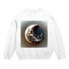 nail_aphroditeの月の中の光 Crew Neck Sweatshirt