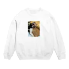 ayamomohidemiのキュートな猫猫あくび Crew Neck Sweatshirt