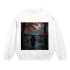 中村マコトの雨の中の侍 Crew Neck Sweatshirt