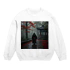 中村マコトの雨の中の侍2 Crew Neck Sweatshirt