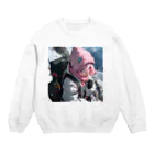 ぶーたんの氷の頂を目指して Crew Neck Sweatshirt