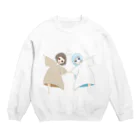 おとなしのおとくた双子ポーズ Crew Neck Sweatshirt