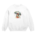 bona fideの開運招き猫　みこ Crew Neck Sweatshirt