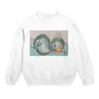 珍獣舎の開運の龍 Crew Neck Sweatshirt