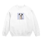 maoluckの置物風ダルメシアン Crew Neck Sweatshirt