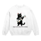 チェリモヤのねことウクレレ Crew Neck Sweatshirt