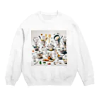 nail_aphroditeの感情豊かなキッチン用品たちの楽しい会話 Crew Neck Sweatshirt