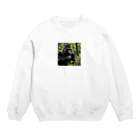 sunday_sataurday_freedayの悪戯っぽいゴリラ Crew Neck Sweatshirt